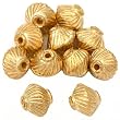 Bali Fluted Saucer Beads Gold Plated 7.5mm Approx 10