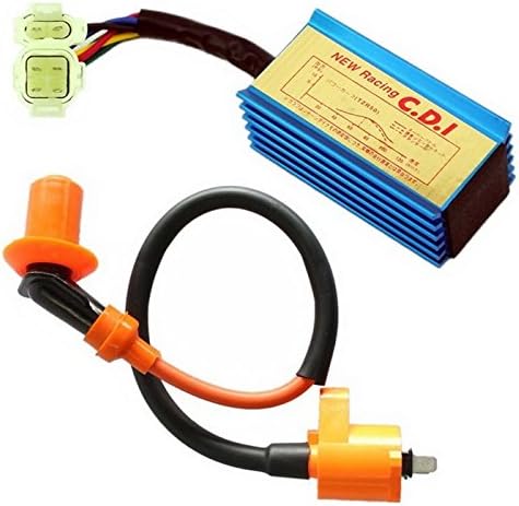 Acfly Racing Ignition GY6 CDI Box + Coil Set Fit For Honda XR50 XR 50 2000 2001 2002 2003 ,50cc 70cc 90cc 110cc 125cc 150cc 250cc ATVs, scooters, mopeds and go-karts