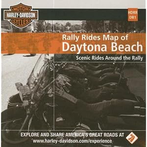 Harley Davidson Rally Rides Map of Daytona Beach by Mad Maps