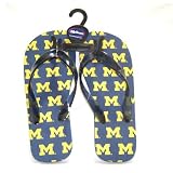Michigan Wolverines Printed Flip Flops