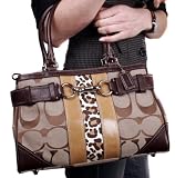 COACH Hamptons Signature Stripe Purse Handbag 13073 Authentic w/ Coach Gift Box $398 MSRP