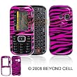 Hot Pink and Black Zebra Animal Skin Design Snap-On Cover Hard Case Cell Phone Protector for LG Rumor2 LX265