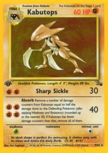 Kabutops Holofoil - Fossil - 9 [Toy]
