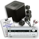 Onkyo TX-SR576 Receiver (Silver) + Mission M-CUBE 5.1 speakers (Midnight) + Creative Audio &pound;100 cable bundle (see below for details) + 9 Page Creative Audio Quickstart Guide. 2 Year Guarantee.
