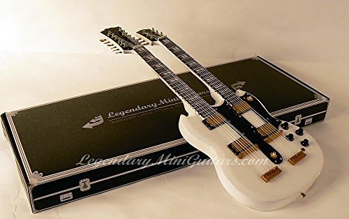Alex Lifeson 1971 Reissue White Double-Neck Miniature Guitar