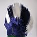 BLUE/WHITE MOHAWK WIG