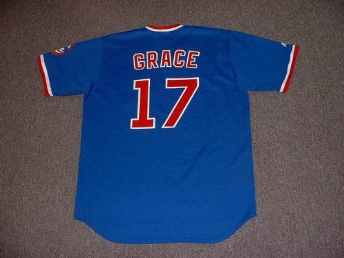 MARK GRACE Chicago Cubs 1989 Majestic Cooperstown THROWBACK Baseball Jersey, XL