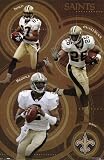 New Orleans Saints (Deuce McAllister) White Wood-Mounted NFL Poster