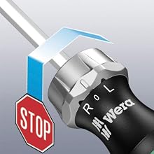 Wera Kraftform 816 RA Bitholding Ratcheting Screwdriver, 1/4" Head