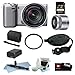 Sony NEX-5RK/S 16.1 MP Compact Interchangeable Lens Digital Camera with 18-55mm Lens and 3-Inch LCD (Silver) with 32GB Memory Card + Sony 30mm f/3.5 e-Mount Macro Lens + Replacement Battery for NP-FW50 + 49mm UV Protector Filter + Accessories