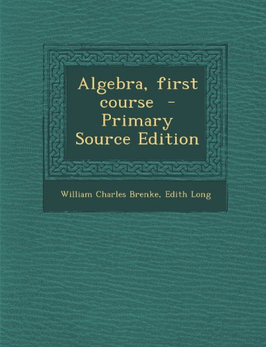 algebra first course