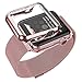Apple Watch Band, Tomplus Steel Milanese Loop Replacement Wrist Band with Plated Case and Tempered glass for Apple Watch (Rose Gold 42mm)