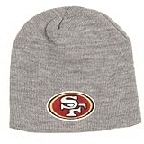 San Francisco 49ers Uncuffed Embroidered Logo Winter Knit Beanie Hat - Sports Gray