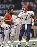 Steve Spurrier Florida Gators - with Wuerffel and National Championship Game - Autographed 8x10 Photograph