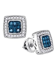 0.50CTW BLUE DIAMOND MICRO-PAVE EARRING