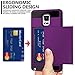 Note 3 Case, Vofolen Galaxy Note 3 Case Wallet Credit Card Holder ID Slot Pocket Dual Layer Tough Hybrid Protective Shell Soft TPU Rubber Bumper Armor Hard Back Case Cover for Galaxy Note 3 (Purple)