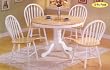 Natural/White Dining Table/Arrow Back Windsor Chair