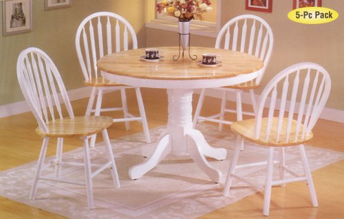 Natural/white Dining Table/arrow Back Windsor Chair
