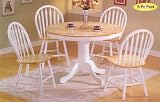 Natural/White Dining Table/Arrow Back Windsor Chair