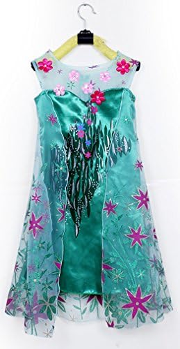 Frozen Fever Elsa Dress Birthday Party Cosplay Girls Costume