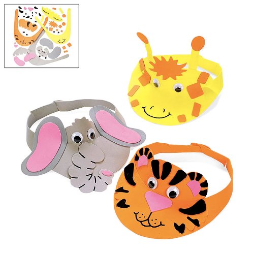 Foam Zoo Animal Visor (1 dz)