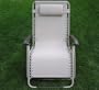 Extra Wide Beige Folding Zero Gravity Chair Recliner