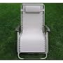 Extra Wide Beige Folding Zero Gravity Chair Recliner