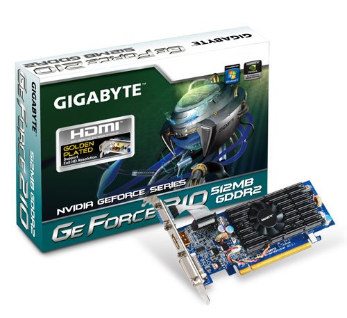 GIGA-BYTE GeForce GT 210 Card (GV-N210OC-512I)