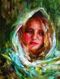 Custom Order #J6-L2D, Oil on Canvas, Custom Painting of The Person You Love, For 1 Person of Customer's Choice, Style: Expressionism, with Signature Text 