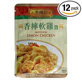 Lee Kum Kee Lemon Chicken Sauce, 2.8-Ounce Pouches (Pack of 12)