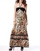 Smocked Top Leopard Halter Maxi Dress main image