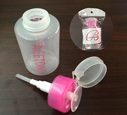 Beauticom push down acetone dispenser- clear bottle- la…