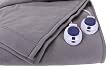 Soft Heat Luxury Micro-Fleece Low-Voltage Electric Heated Queen Blanket, Opal Grey