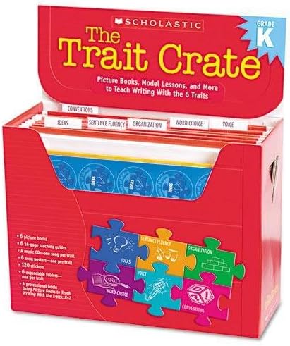 SCHOLASTIC INC. Trait Crate, Kindergarten, Six Books, Learning Guide, CD, More (545074703)