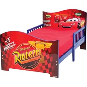 Disney Pixar Cars Wooden Toddler Bed with Safe Sleep Rails by Delta Enterprise Corp.