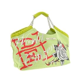 Ed Hardy Becca Satchel in Green