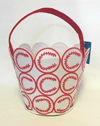 Sports Easter Basket Gift Set; 7 Piece Bundle with Sports Basket, Water Bottle, Inflatable Ball, Sports Jelly Bean Filled Eggs, Chocolate Easter Bunny , Sports Ring Candy Pop, Basket Filler (baseball)