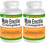 2 BOTTLES Male Erectile Complex 360 total caps Male Enhancement Penis Erection Dysfunction KRK SUPPLEMENTS
