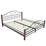 Jago MTBT06/1 Metallbett mit Holzf��en 140x200 cm oder 180 x 200 cmvon "Jago"