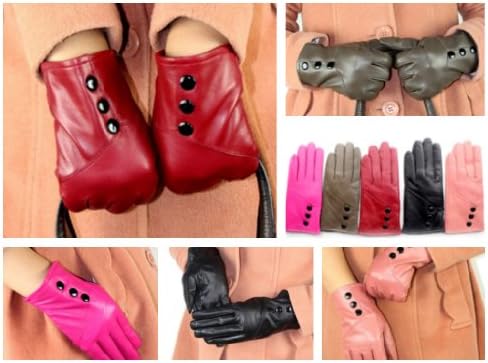 Bestselling Women's gloves Leather Lined Winter Gloves Leather Covered
