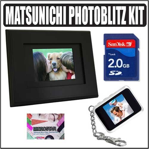 Matsunichi PF-5E Photoblitz 5.6 Inch Digital Picture Frame w/ Accessory Kit