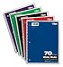 TOPS 1-Subject Spiral Theme Book, Wide Rule, 8 x 10.5 Inch, Bright White Paper, 70 Sheets per Book, Cover Color May Vary (65000)