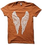 Angel Wings Jersey Cotton T-Shirt, Orange, Large
