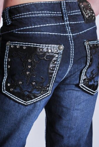 Men's Poison Heart Jeans in Dark Blue (Blue, 34)