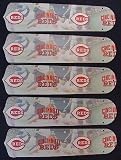 Ceiling Fan Designers 52SET-MLB-CIN MLB Cincinnati Reds Baseball 52 In. Ceiling Fan Blades Only