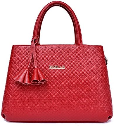 YAGELAIS Ladies High-grade Embossed Leather Luxury Elegent Handbags -Red