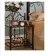 Black metal finish Night Stand