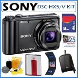 51LEtyPvB1L. SL160  Sony DSCHX5 DSC HX5V 10.2MP CMOS Digital Camera with 10x Wide Angle Zoom with Optical Steady Shot Image Stabilization and 3.0 inch LCD + 8GB ACCESSORY KIT
