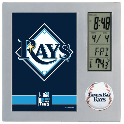 MLB Tampa Bay Rays Digital Desk Clock