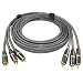 Electronics : Fisual Super Pearl Silver Reference Component Video Cable - 1m **Recommended**